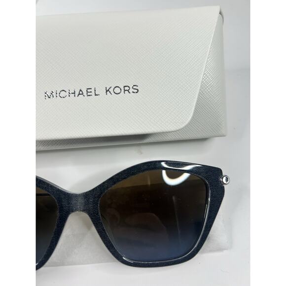 Michael Kors Catskills Grey Denim Brown Blue Gradient Womens Sunglasses MK 2246U - Picture 7 of 10